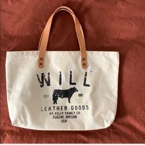 NWOT Will Leather Goods Classic Canvas Tote